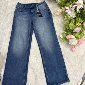 Flamingals women’s stretchy denim workout jeans size M FL4 (9)